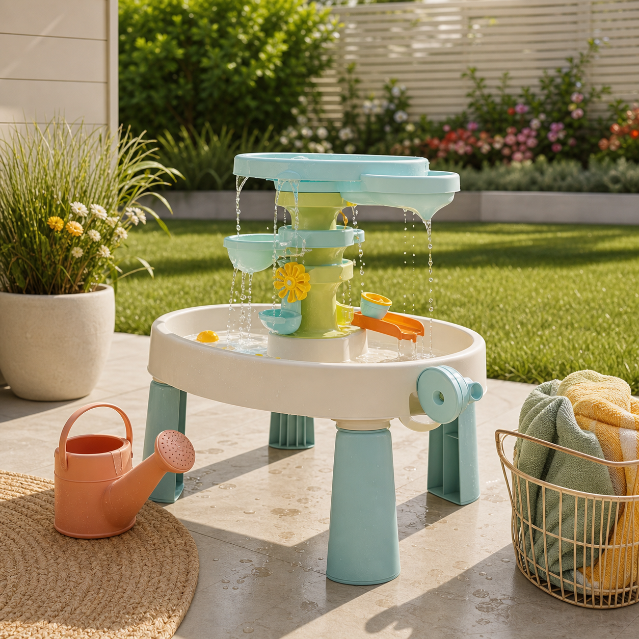 Non-branded backyard water play setup