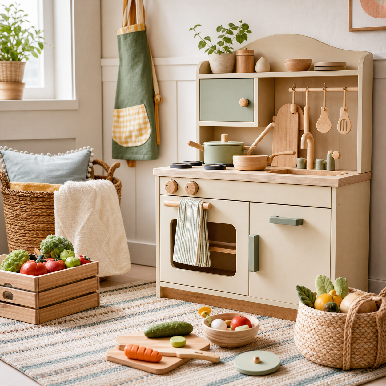 Non-branded pretend kitchen setup